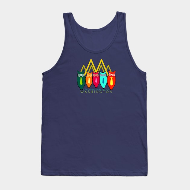 Hip Owls Washington Mountains Tank Top by TheDaintyTaurus